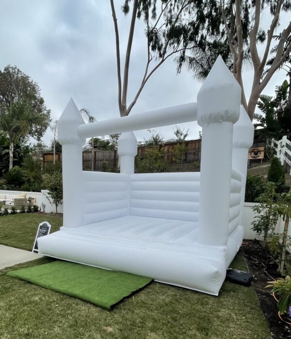 Beautiful Cirrus White Colored bounce house